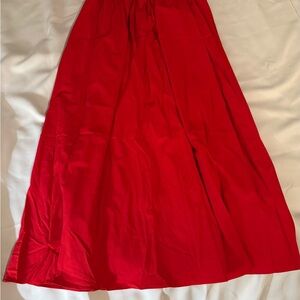 HALARA Vibrant Red Maxi Skirt